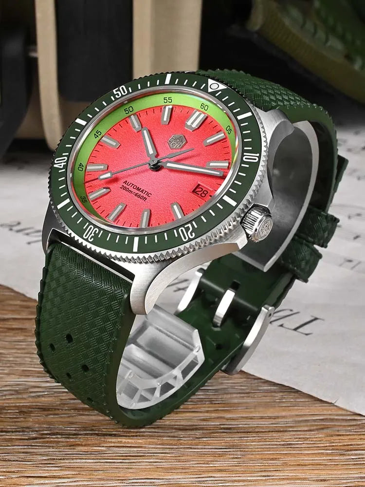 San Martin Diver SN0118G 40mm Original Design Fruit Series  NH35 Automatic 20Bar AR Sapphire BGW Luminous SN0118