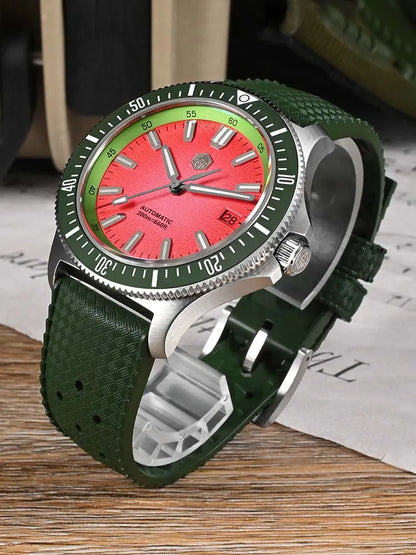 San Martin Diver SN0118G 40mm Original Design Fruit Series  NH35 Automatic 20Bar AR Sapphire BGW Luminous SN0118