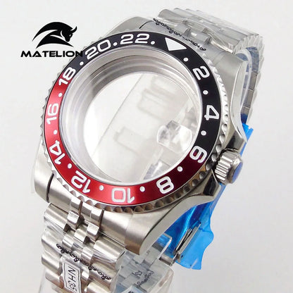 Matelion 200M Diving Case 40mm Fit NH35 NH36 NH34 GMT ETA 2824 PT5000 Watch Case Jubilee Bracelet Sapphire Glass Slide Buckle