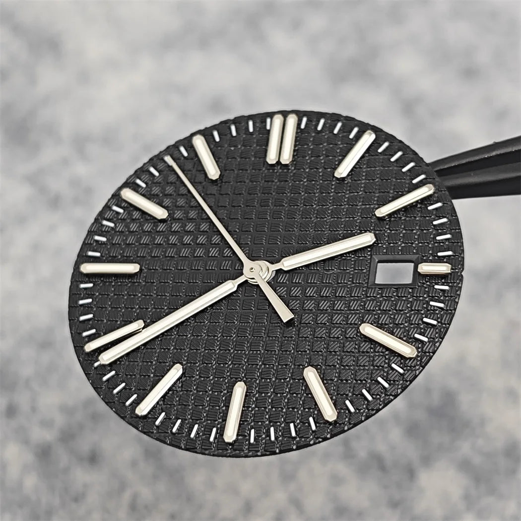 31.8mm Watch Dial + watch Hands complete set Green Luminous Dial Replacement Accessories for NH35 Movement Watch Repair Parts