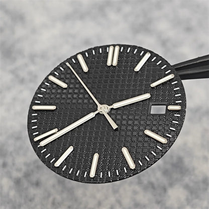 31.8mm Watch Dial + watch Hands complete set Green Luminous Dial Replacement Accessories for NH35 Movement Watch Repair Parts