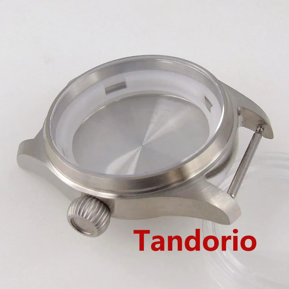20ATM 39mm Stainless Steel Pilot Brushed Watch Case Sapphire Glass Fit NH35 NH36A ETA2824 PT5000 Automatic Movement