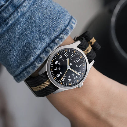 Militado ML07 Military Watch VH31 Quartz Sapphire Luminous AR Coating 10bar