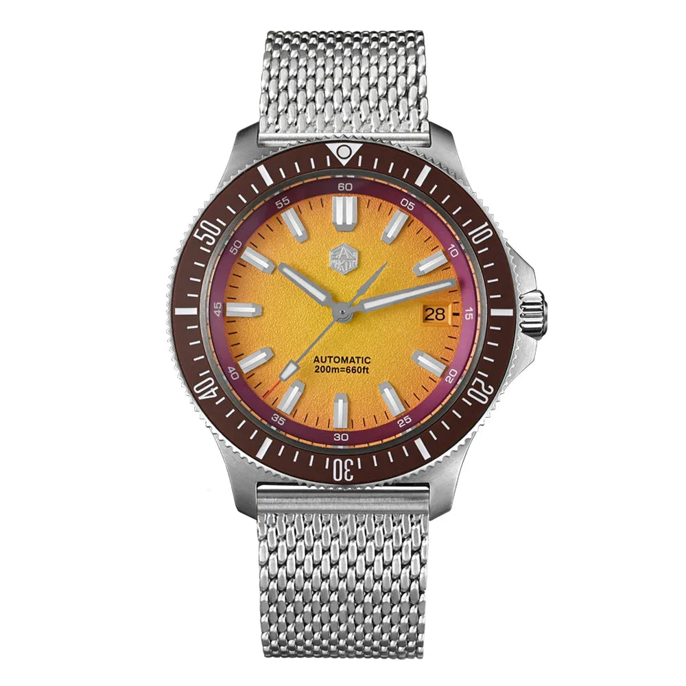 San Martin Diver SN0118G 40mm Original Design Fruit Series  NH35 Automatic 20Bar AR Sapphire BGW Luminous SN0118