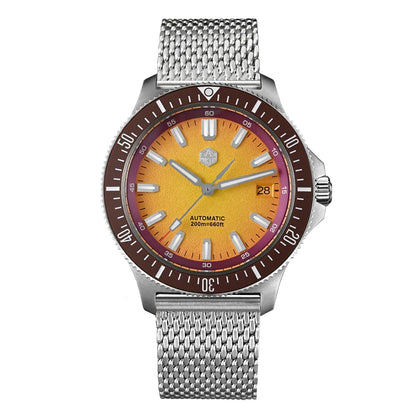 San Martin Diver SN0118G 40mm Original Design Fruit Series  NH35 Automatic 20Bar AR Sapphire BGW Luminous SN0118