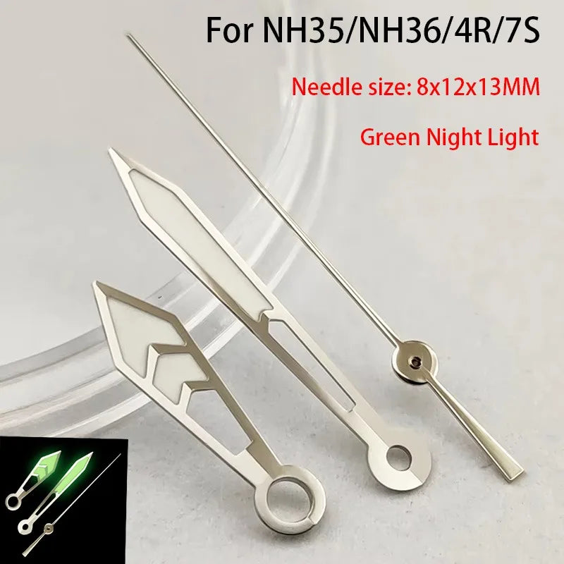 NH35 hands High Quality Watch Hands NH36 hands Watch Accessories hands Suitable for NH35/NH36/4R/7S movements green Luminous