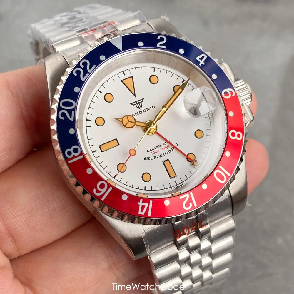 Tandorio NH34A GMT 6542 Mod Sapphire 20BAR 40mm Diver 40MM TD218D