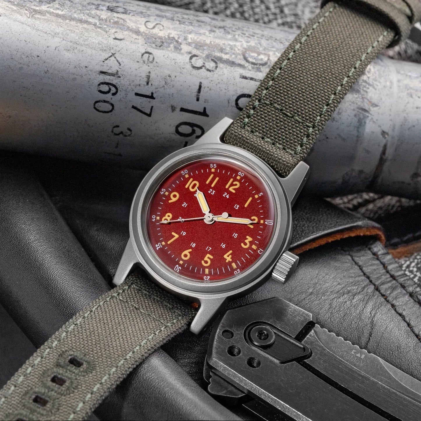 THORN SHY043 36mm  NH35 Automatic Retro Field Military Watch C3 Luminous 10bar