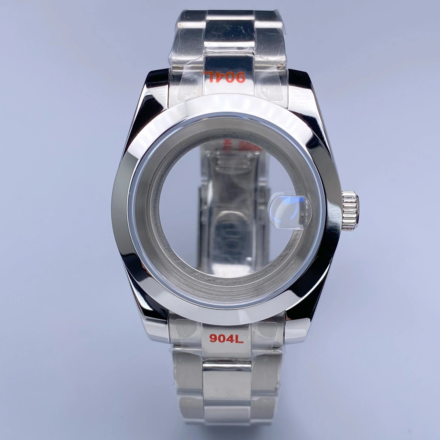 Fluted NH35 watch case Oyster 36/39mm High Quality Sliver Stainless Steel Sapphire Glass fit NH34 NH35 NH36 Movement Accessories Watch case