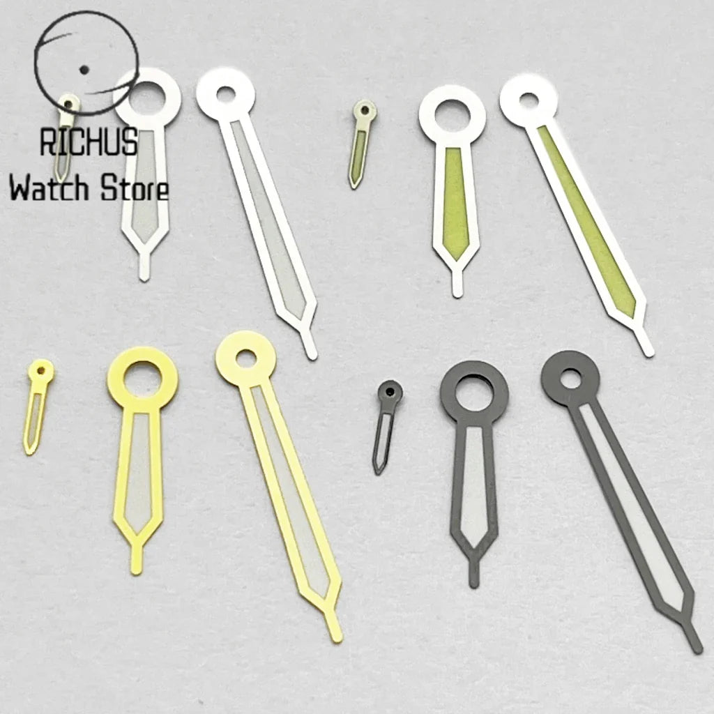 Nipple end ETA6497 Watch Hands Silver/Blue/Gold/RoseGold Green Luminous Fit ETA 6497 6498 ST3600 3620 Movement Accessory Part