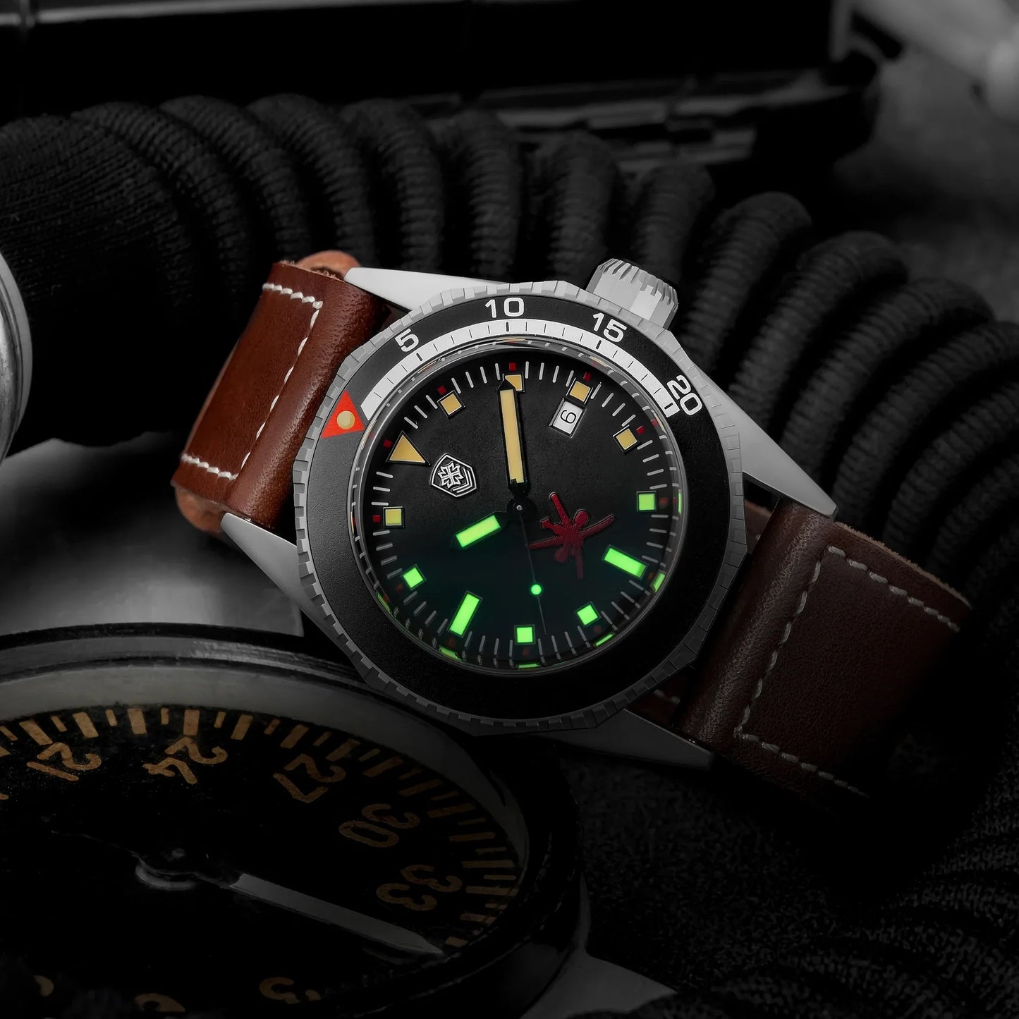 Thorn T019 Titanium Diver PT5000 Automatic Sapphire 20bar 45MM big Watch C3 Lume