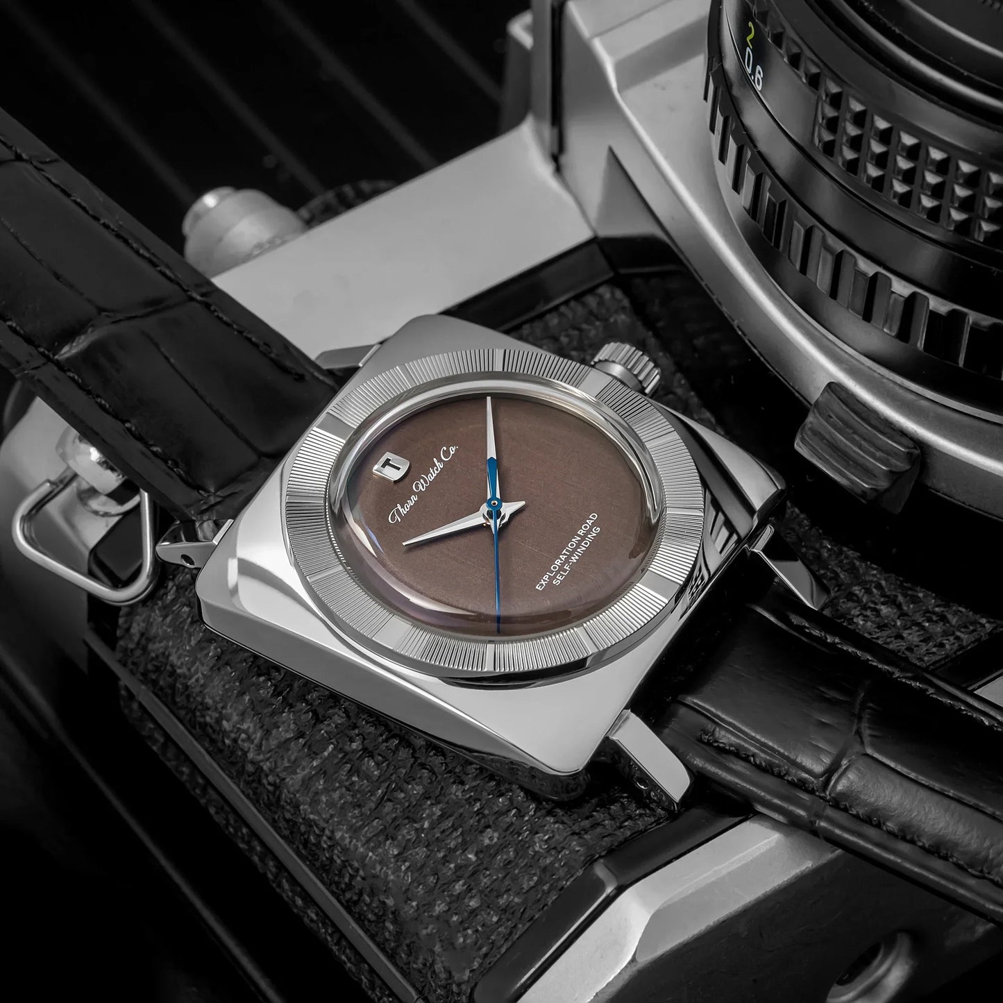 THORN T016 Square Watch 34MM PT5000 Dress Sapphire Pot lid Bubble Mirror 5ATM Fashion