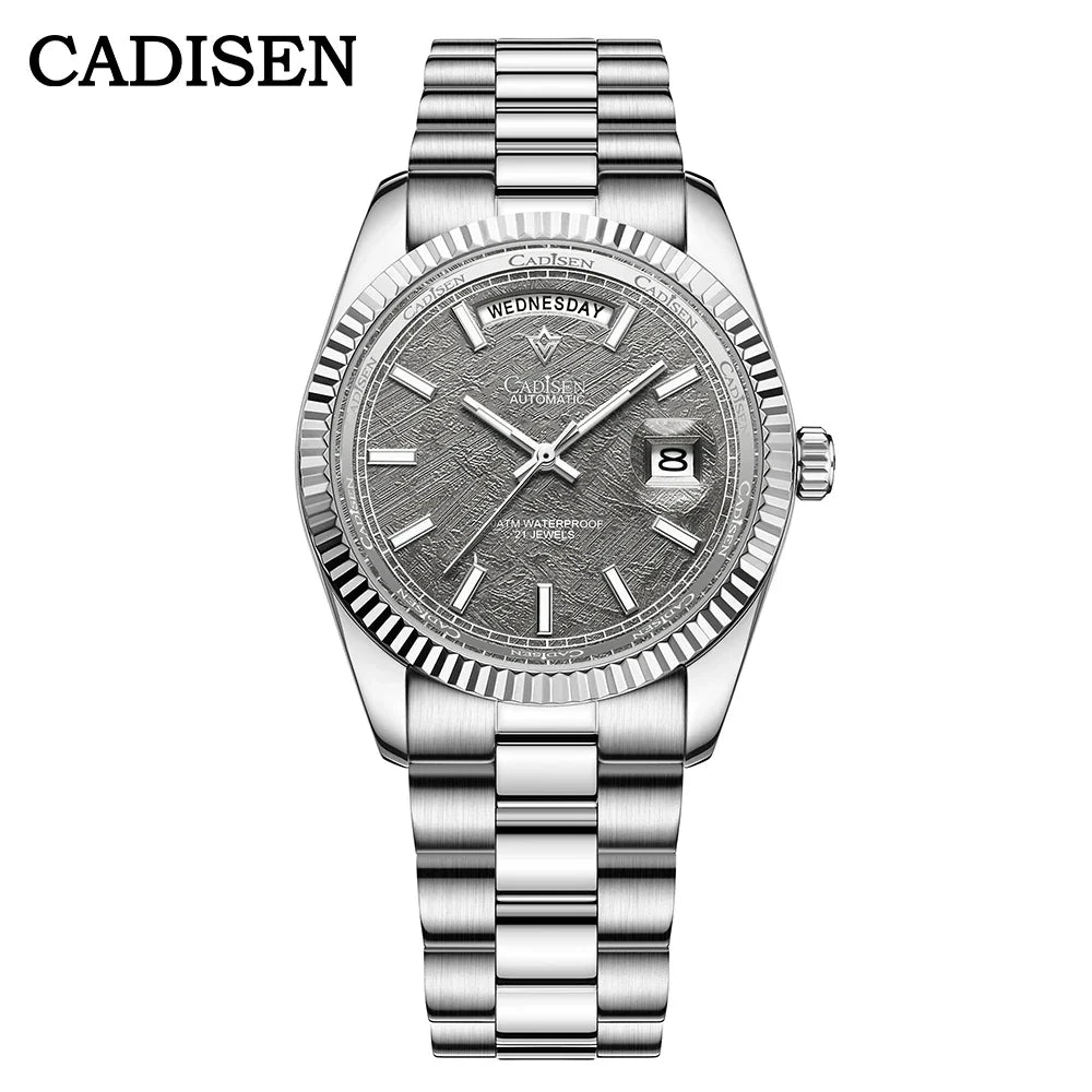 CADISEN C8215 DD40 Watches Day-Date AR Sapphir 10Bar MIYOTA 8285 Movt 40MM