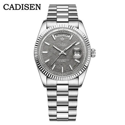 CADISEN C8215 DD40 Watches Day-Date AR Sapphir 10Bar MIYOTA 8285 Movt 40MM