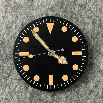 28.5mm Green Luminous Watch Faces Retro Watch Dial + Watch Hands Modified Dial Men's Watches Accessories for NH35/ NH36 Movement