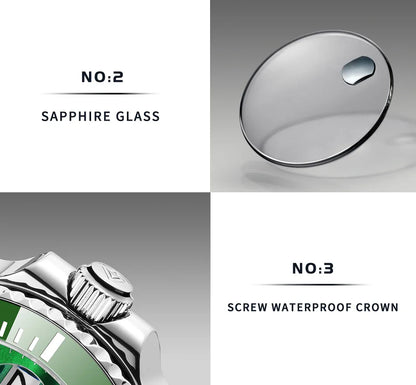 CADISEN C8216 Submariner Diver NH35A Movement AR Sapphire BGW9 Lume 40MM 20Bar