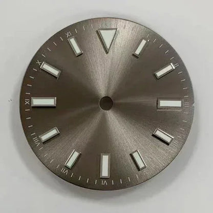 28.5mm Sunray Watch Dial Stripe Nails Green Luminous Font Modified Watch Accessories Suitable for NH35/8215/2836 Movement