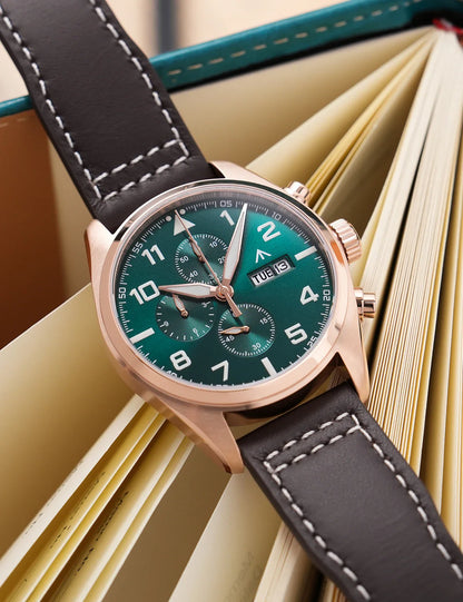 Militado ML04 Chronograph Quartz Military Watch OS00 Movement BGW9 Luminous 100m Waterproof  Domed Sapphire 39mm