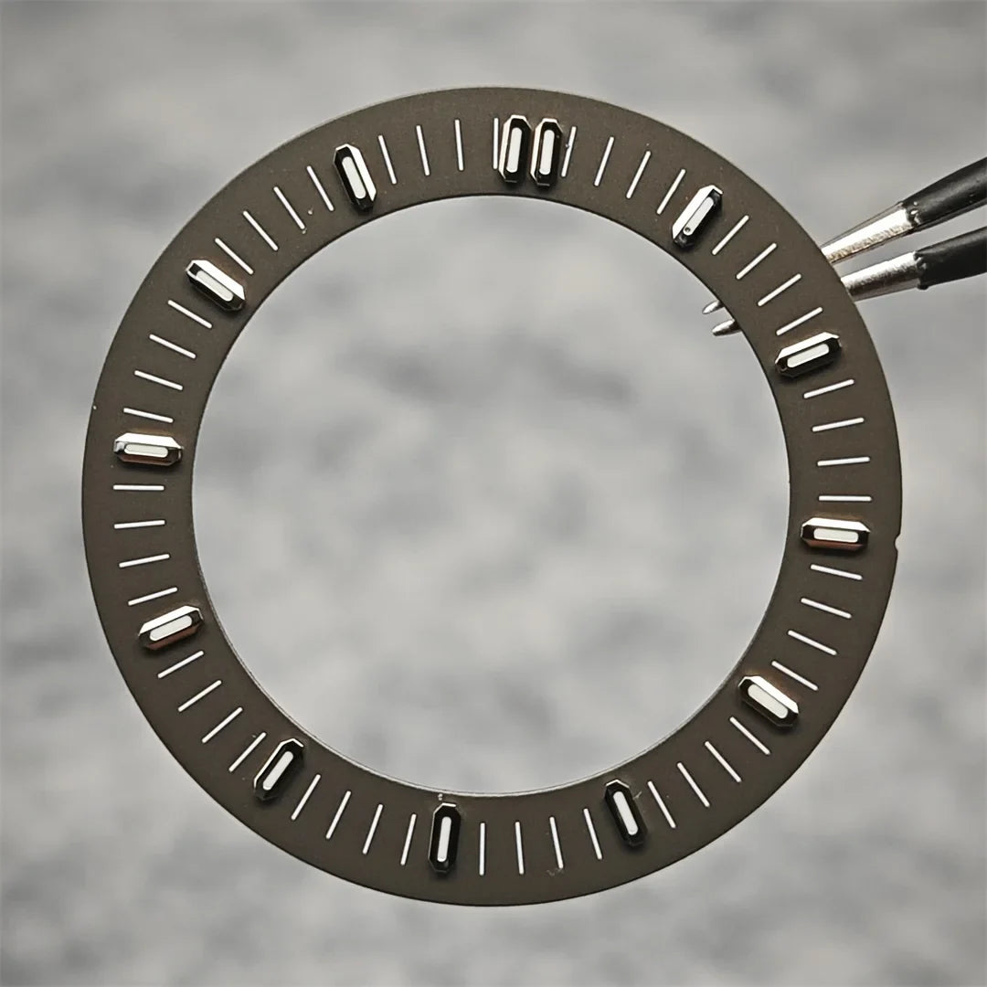 31mm Watch Dial Hollowed Out Surface Green Luminous Watch Faces Accessories Repair Parts NH70／NH35 / NH36 Movement