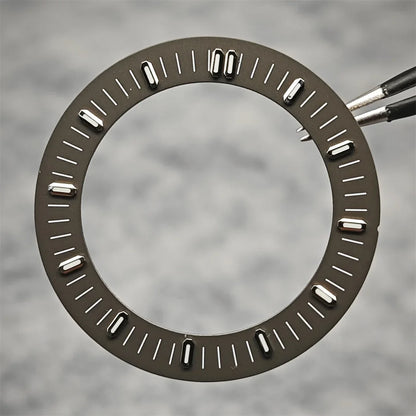 31mm Watch Dial Hollowed Out Surface Green Luminous Watch Faces Accessories Repair Parts NH70／NH35 / NH36 Movement