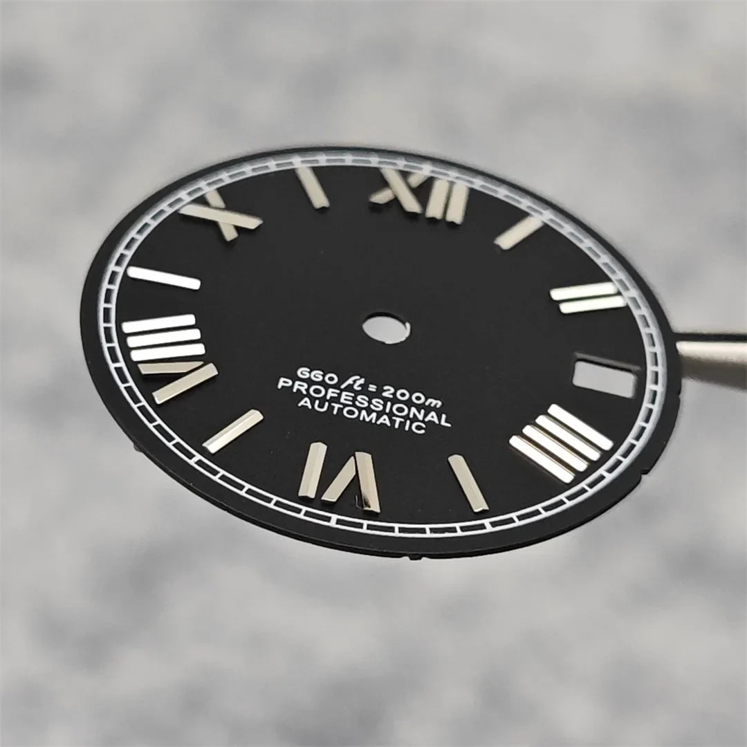 Suitable for NH35A/4R35 Movement Watch Dial 28.5mm Roman Numeral Surface Watch Faces Men's Watches Replacement Accessories