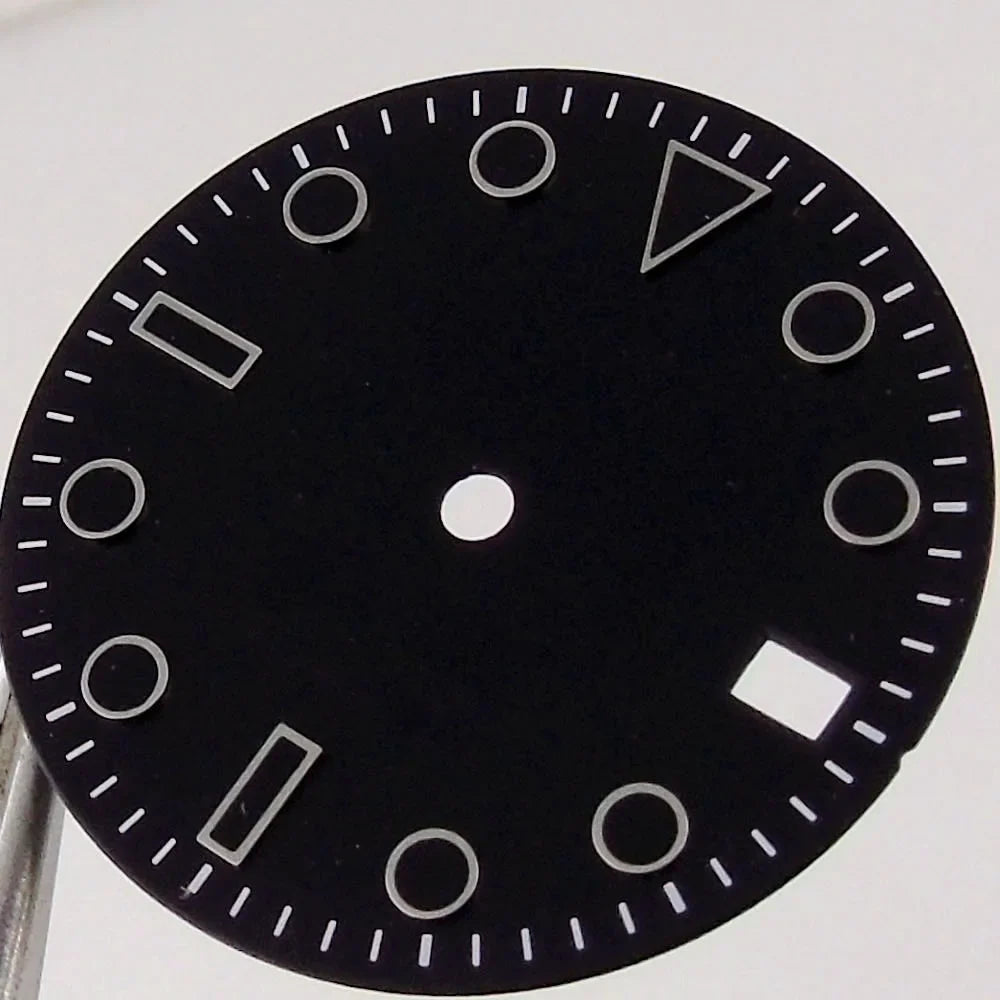 SU B Watch Part 28.5mm Watch Dial for NH 35 NH 36 NH 37 NH 38 NH 39 NH 70 NH 72 Di ver Wristwatch Parts Green/Black Index Repair Tool