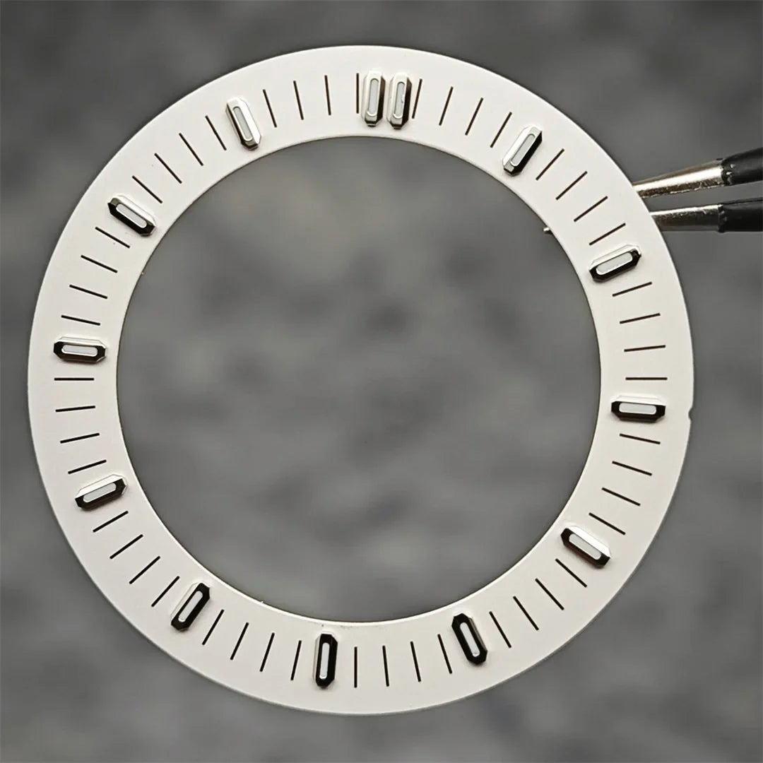 31mm Watch Dial Hollowed Out Surface Green Luminous Watch Faces Accessories Repair Parts NH70／NH35 / NH36 Movement