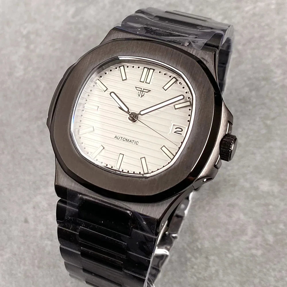 Tandorio Nautilus TD302P Black PVD Square 40mm NH35 Automatic  10ATM  Sapphire