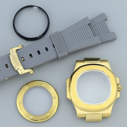 Silver/Black/Rose Gold 40mm Watch Cases Strap Parts Sapphire Glass For NH35 NH36 NH34 NH38 NH72 Movement 30.8mmDial Mod Nautilus