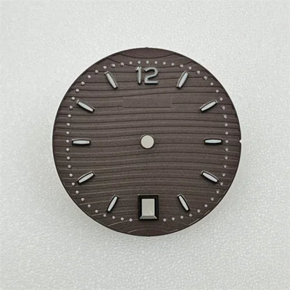 NH35 Dial PP Dial 30.5mm BGW9 Blue Luminous Watch Face for Parrot Watch Modification Accessories Fit NH35 NH36 Movement