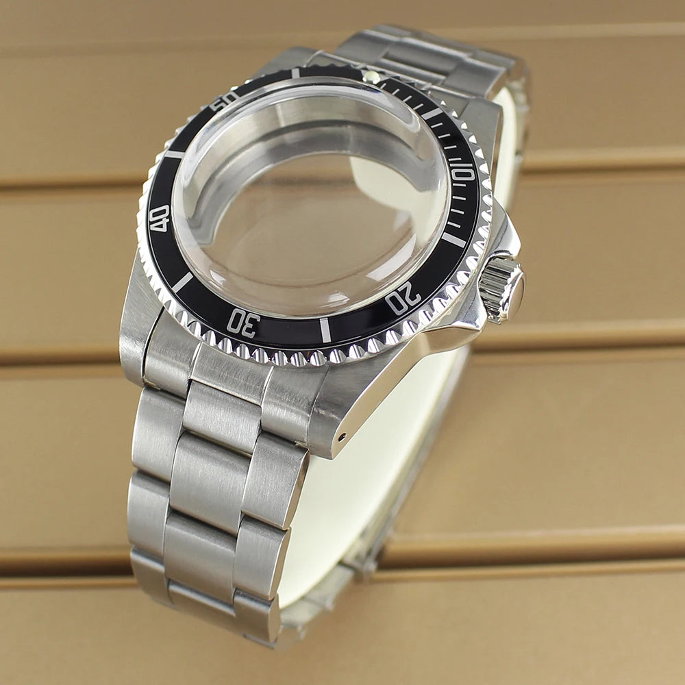 38mm Vintage Diving Watch Case Dome Acrylic Glass For Seiko NH35 NH36 NH38 NH34 Automatic Movement 28.5mm Dial Retro Submariner