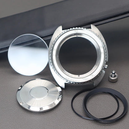 45mm Diving SKX Watch Case Sapphire Crystal Glass For Turtle Abalone Seiko NH34 NH35 NH36 NH38 4R36 Movement With Chapter Ring