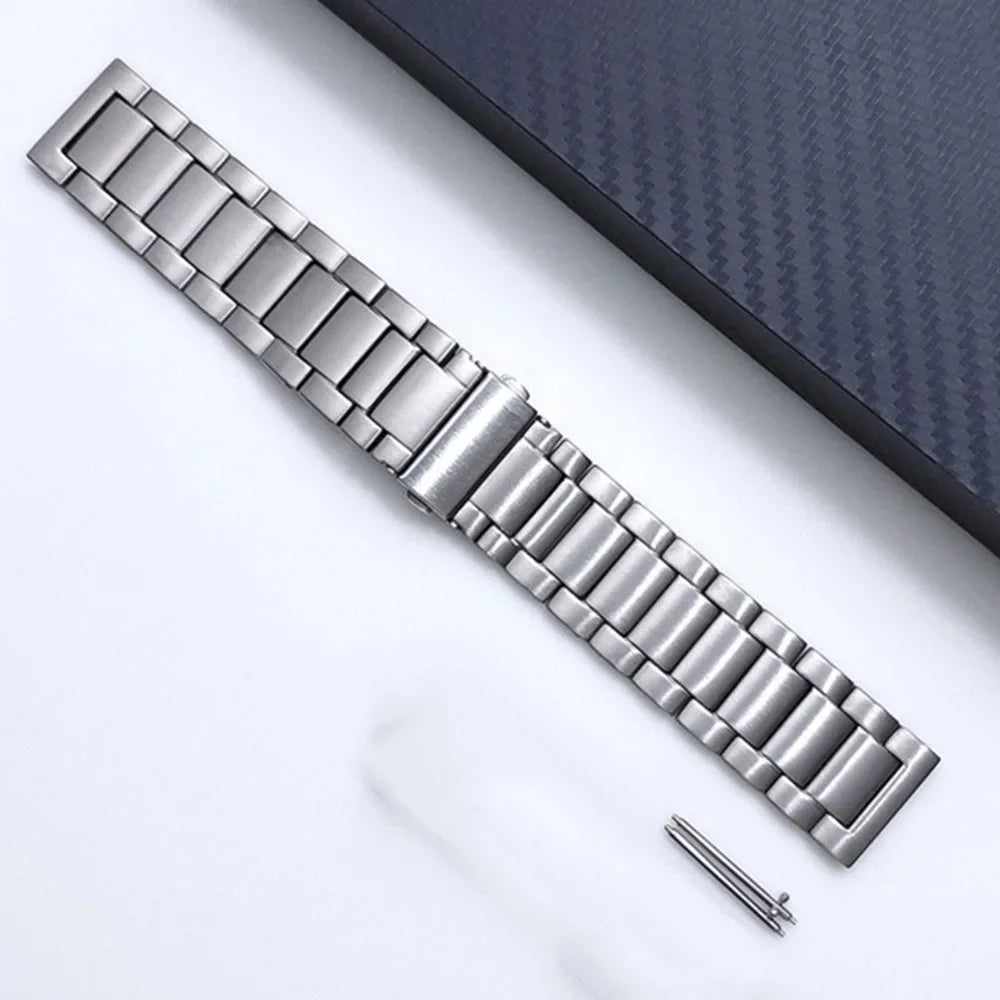 Titanium Strap 18mm 20mm 22mm Folding Buckle Quick Release FLat End Metal Watch Band for Seiko for Men Watches Accessories