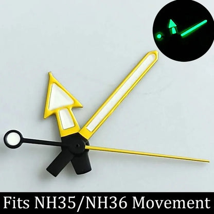 high-quality Watch accessories watch pointer NH series 35 NH36 hands green  luminous suitable for N H35/ NH36 movement