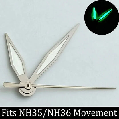 high-quality Watch accessories watch pointer NH series 35 NH36 hands green  luminous suitable for N H35/ NH36 movement