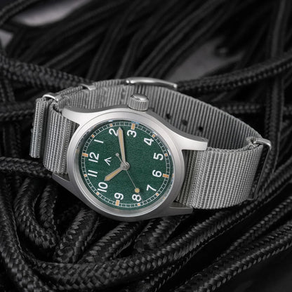 Militado ML12 Military Watch VH31 Quartz Domed Sapphire  C3 Luminous 38mm 10Bar