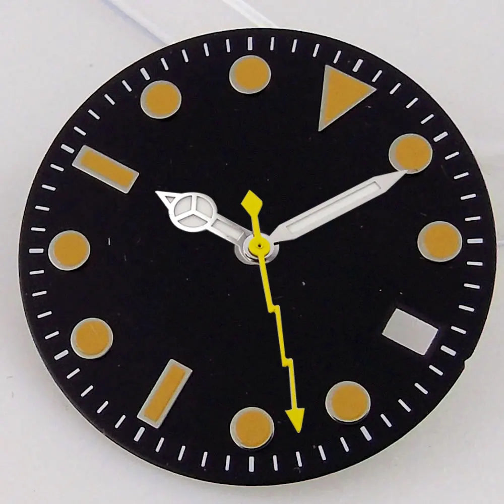 SU B Watch Part 28.5mm Watch Dial for NH 35 NH 36 NH 37 NH 38 NH 39 NH 70 NH 72 Di ver Wristwatch Parts Green/Black Index Repair Tool