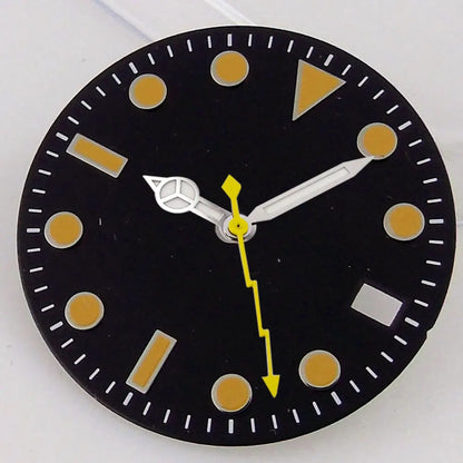 SU B Watch Part 28.5mm Watch Dial for NH 35 NH 36 NH 37 NH 38 NH 39 NH 70 NH 72 Di ver Wristwatch Parts Green/Black Index Repair Tool