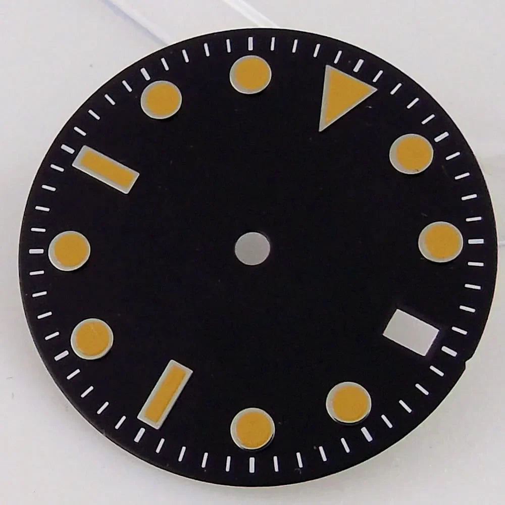 SU B Watch Part 28.5mm Watch Dial for NH 35 NH 36 NH 37 NH 38 NH 39 NH 70 NH 72 Di ver Wristwatch Parts Green/Black Index Repair Tool