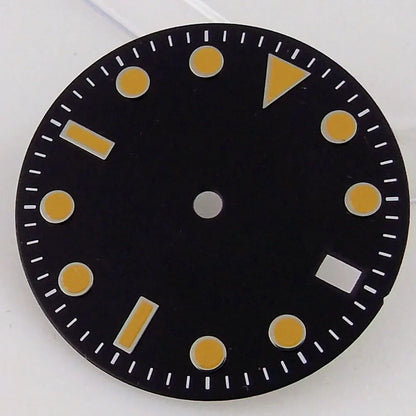 SU B Watch Part 28.5mm Watch Dial for NH 35 NH 36 NH 37 NH 38 NH 39 NH 70 NH 72 Di ver Wristwatch Parts Green/Black Index Repair Tool