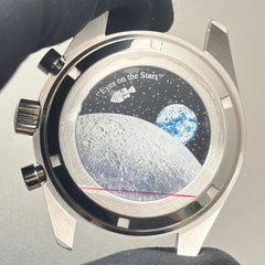 VK63 case 39.7mm moon metal case chronograph case bezel,VK63 Fashion Business watch sealed back moon watch mission mod