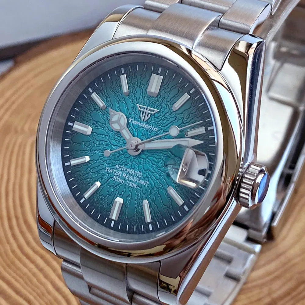 Explorer Watch Tandorio TD110T 36/39mm Teacup Pattern Date Luminous  Sapphire 10bar Dress