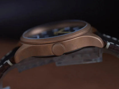 Baltany Vintage Dirty Dozen Wristwatches Golden Hands Seagull ST3620 Luminous 5ATM Leather Automatic Retro D12 Bronze Watches