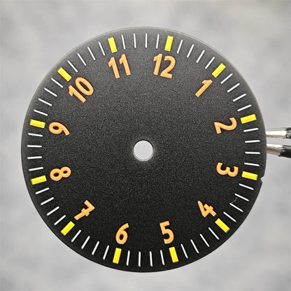 28.5MM Watch Dial NH35 Single Date / No Date Calendar Watch Faces Green Luminous Watch Accessories for NH35/ NH36/ 4R Movement