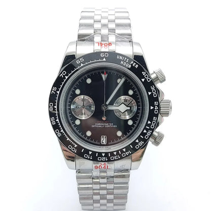 Sterile Chronograph Watch Customizable VK64 Quartz 40mm Panda Sapphire 39MM 5BAR