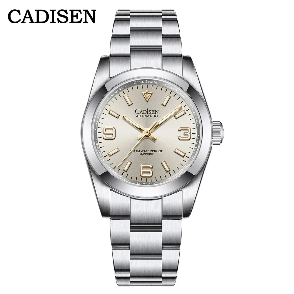 Cadisen C8213 Oyster Watch 36MM NH35 AR Sapphire BGW9 Lume 100M Waterproof