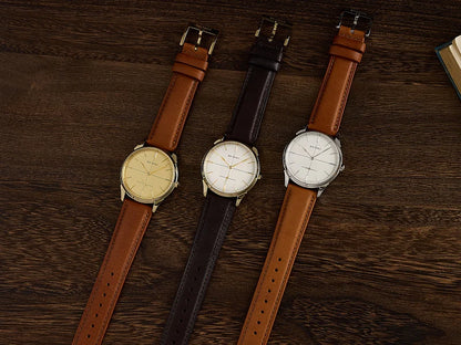 Baltany Dress Watchse Man S4092 Leather Straps Crosshair 38.5mm Dial Small Seconds Hand-Winding Mechanical luxury Wristwatches