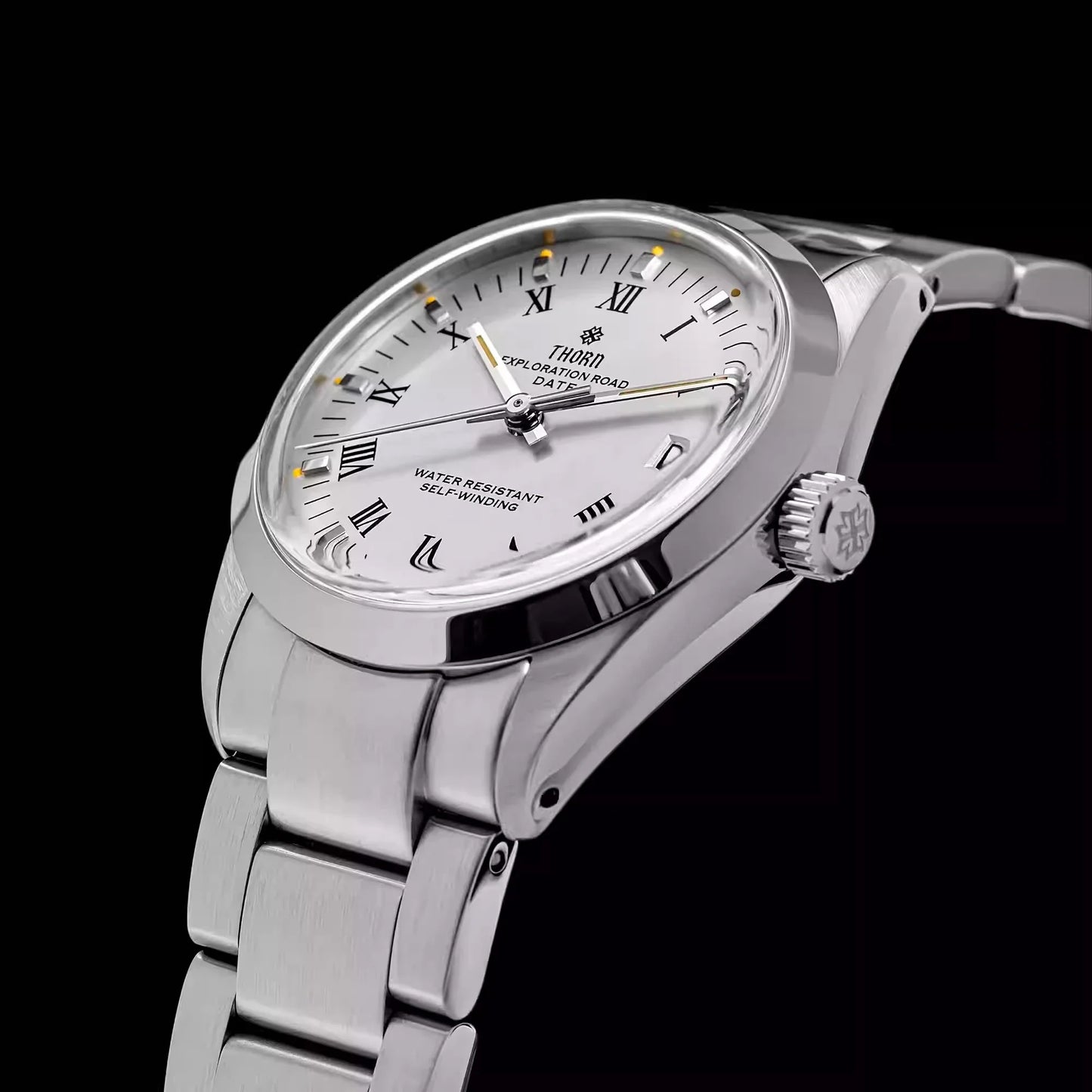 THORN T004 Dress Watcg PT5000 Automatic Domed Sapphire Luminous 10Bar 34MM