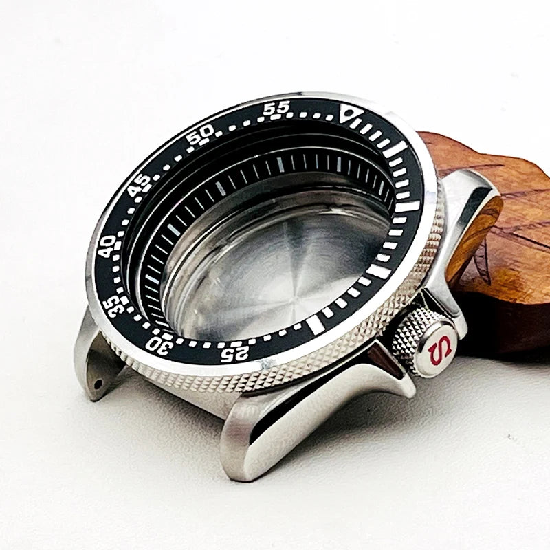 NH34 NH35 Case SKX007 Watch Cases fit for NH35 NH36 7S26 Movement Crown at 3.0 Click Spring NH35 Mod Seiko SKX007 Watch Case