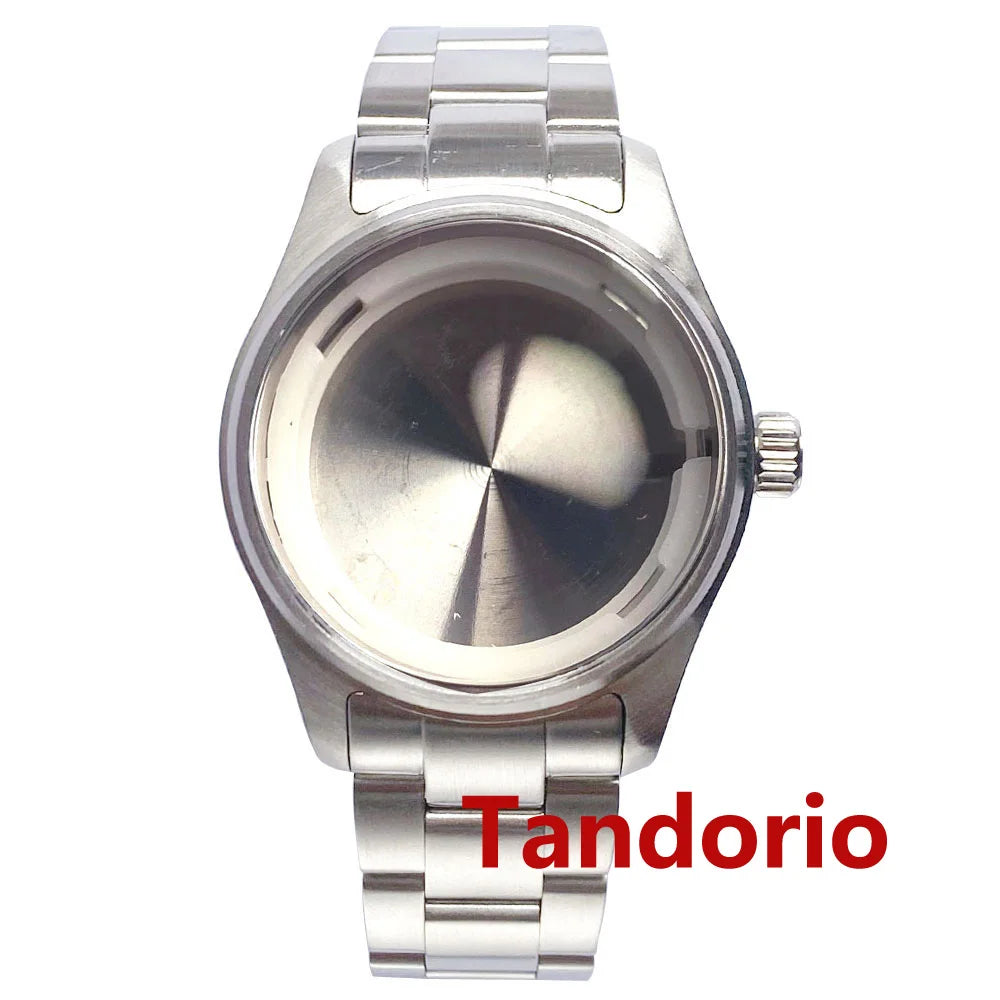20ATM 39mm Stainless Steel Pilot Brushed Watch Case Sapphire Glass Fit NH35 NH36A ETA2824 PT5000 Automatic Movement